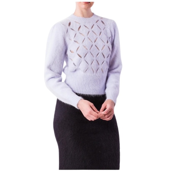 Kerisma Shekere Angora Blend Cutout Sweater Lilac M/L - Picture 13 of 13